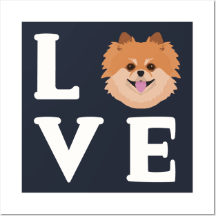 Love Pomeranians - Pom Pom Dog Puppy Face Posters and Art